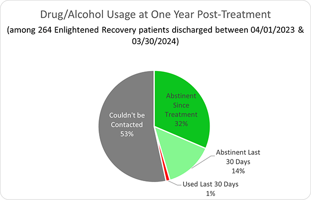 Enlightened Recovery Drug/Alcohol Usage at One Year Post-Treatment
