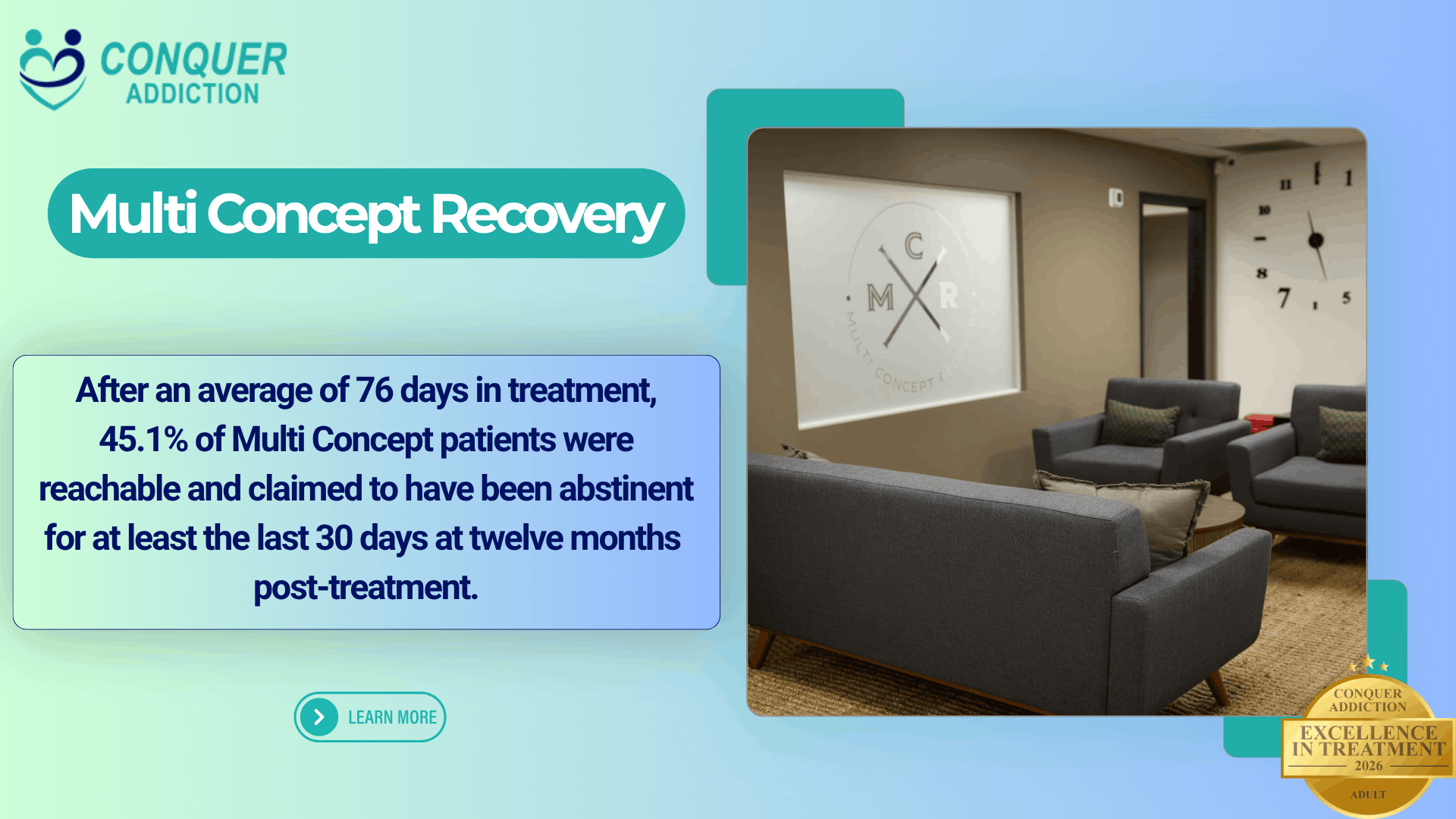 Multi Concept Recovery-2026 Excellence in Treatment Award Winner
