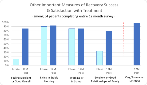California Behavioral Health-Other Important Measures of Recovery Success & Satisfaction with Treatment 2022