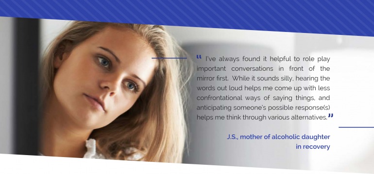 Mother of alcoholic daughter