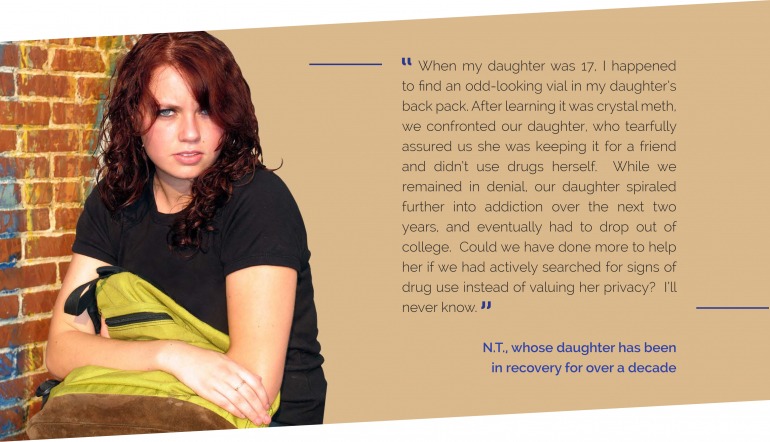 Whose daughter has been in recovery for over a decade