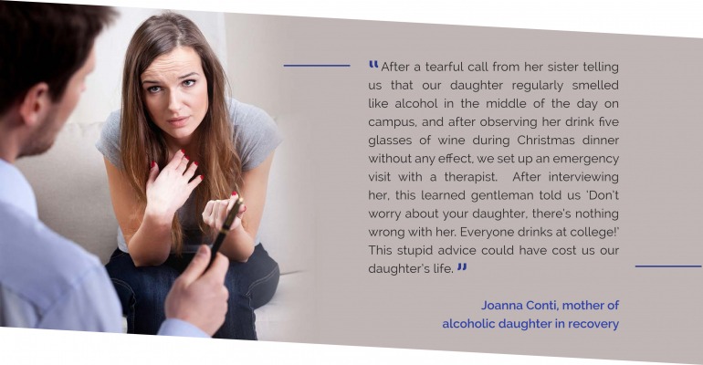 Joanna Conti, mother of alcoholic daughter in recovery